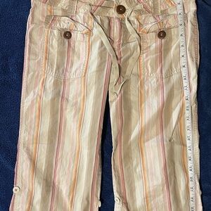 Colorful Striped Capri Pants